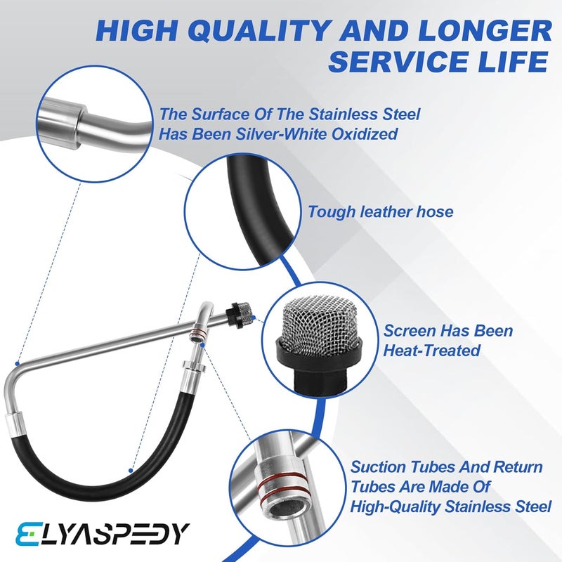 Elyaspedy 2025 New Stainless Steel Suction Hose,Compatible With Graco 390 395 490 495 595 And Tongshan T300 500 Airless Spraying/Line Painting Machine,Airless Paint Sprayer Accessories - Image 4